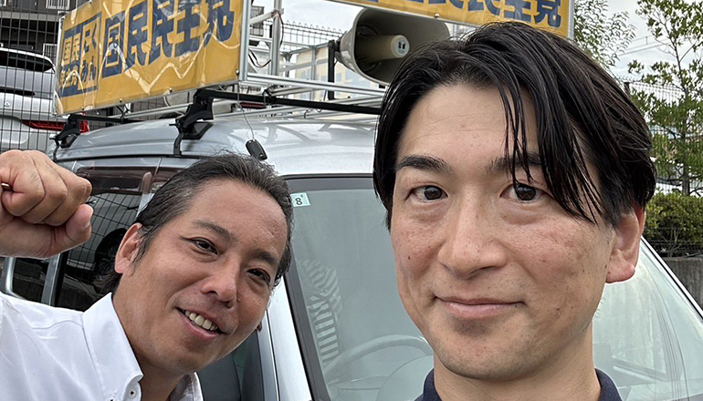 町田市議会議員選挙の国民民主党公認候補予定者かなざわ敏文さん