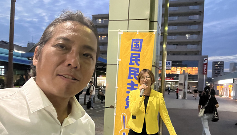 ＠東久留米駅西口 with 岩崎さやこ東久留米市議会議員